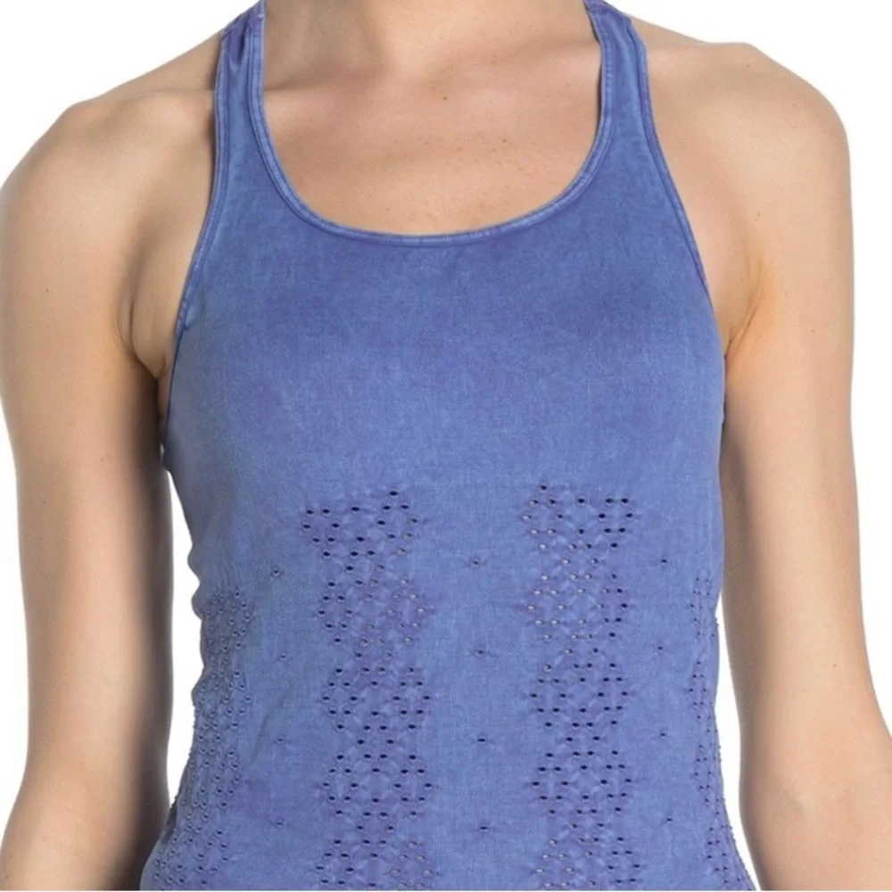 Free People Perforated Seamless Racerback Top M/L - Picture 6 of 11